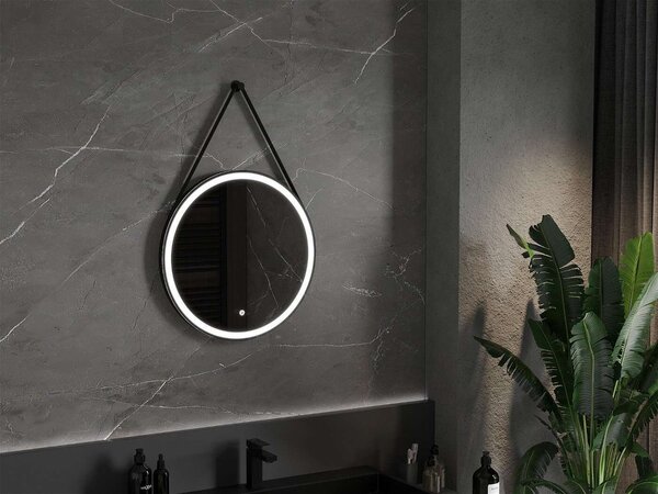 Mexen Reni LED Tükör - Kerek 70 cm - Fekete