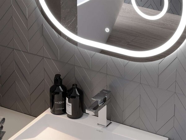 Mexen Umba LED Fürdőszobai Tükör - Ovális - 100x80 cm