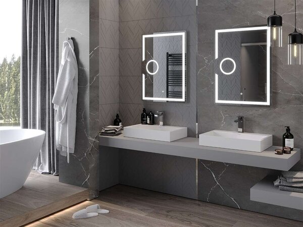 Mexen Onyx LED Fürdőszobai Tükör - 60x80 cm
