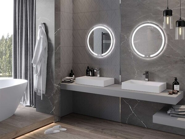 Mexen - LED Fürdőszobai Tükör - Kerek - 70 cm