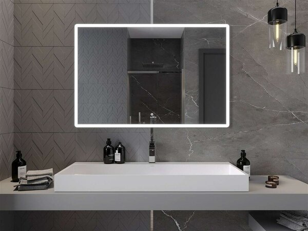 Mexen Navia LED Tükör - 100x80 cm, Páramentesítővel