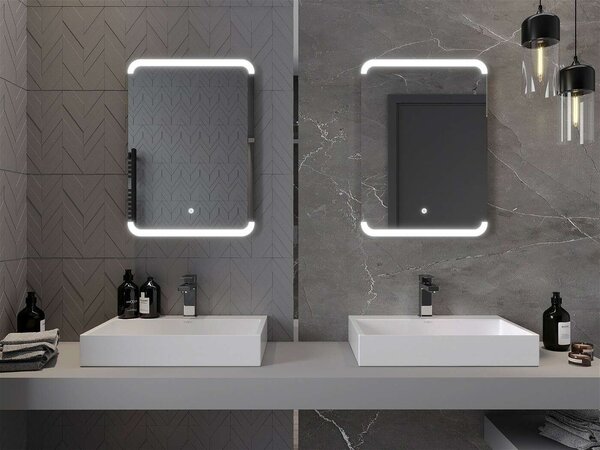 Mexen Nida LED Tükör - 50x70 cm, Páramentesítővel