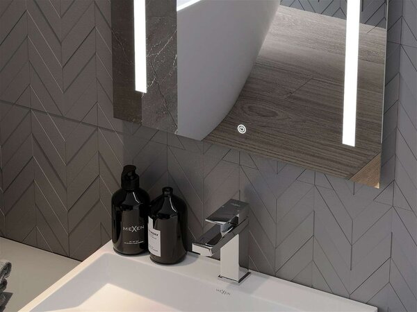 Mexen Remi LED Tükör - 50x70 cm, Páramentesítővel
