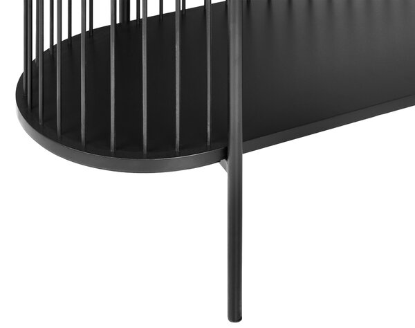 Kétszintes polcos elem BIRSON 80 cm Fekete
