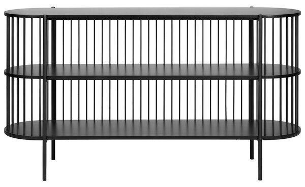 Kétszintes polcos elem BIRSON 80 cm Fekete