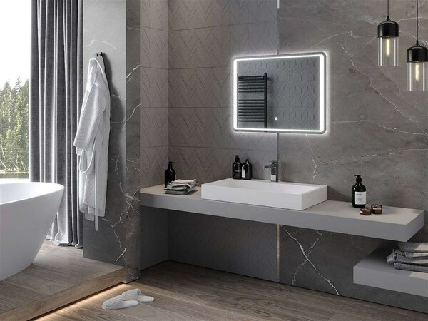 Mexen Zusa LED Tükör - 80x60 cm, Páramentesítővel