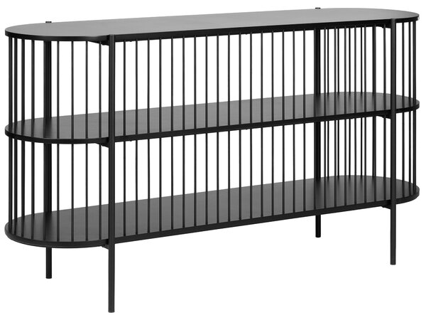 Kétszintes polcos elem BIRSON 80 cm Fekete