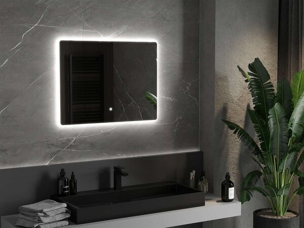 Mexen Sun LED Tükör - 80x60 cm, Páramentesítővel