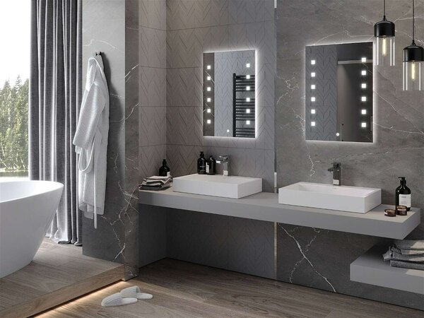 Mexen Ner LED Fürdőszobai Tükör - 50x70cm, Páramentesítő