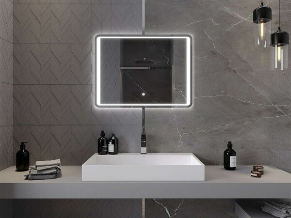 Mexen Zusa LED Tükör - 80x60 cm, Páramentesítővel