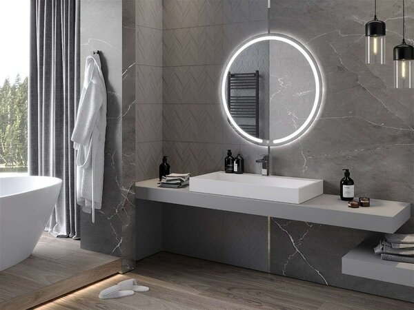 Mexen Rózs LED Tükör - Kerek 90 cm
