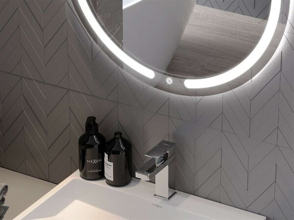 Mexen Rózs LED Tükör - Kerek 90 cm