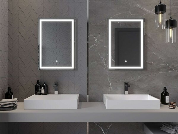 Mexen Miko LED Tükör - 60x80 cm, Páramentesítővel