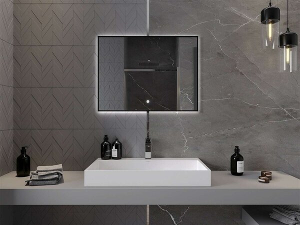 Mexen Erma LED Fürdőszobai Tükör - 80x60cm, Páramentesítővel