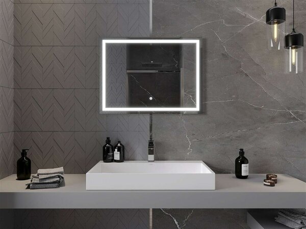 Mexen Miko LED Tükör - 80x60 cm, Páramentesítővel