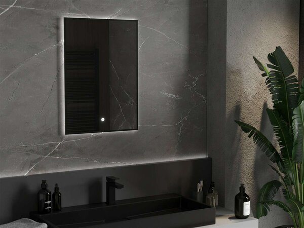 Mexen Erma LED Tükör - 50x70 cm - Fekete Keret