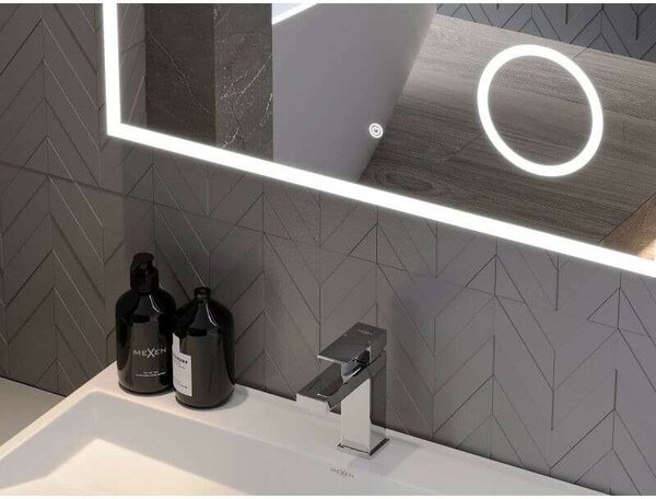 Mexen Kala Led fürdöszobai tükör + Kozmetikai opció 100 x 80 cm, LED 6000K, + páramentesítö - 9820-100-080-611-00 Led Tükör