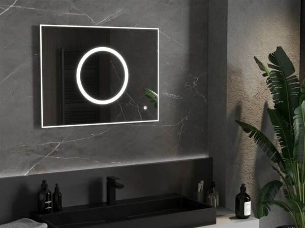 Mexen Koga LED Tükör - 80x60 cm, Páramentesítővel
