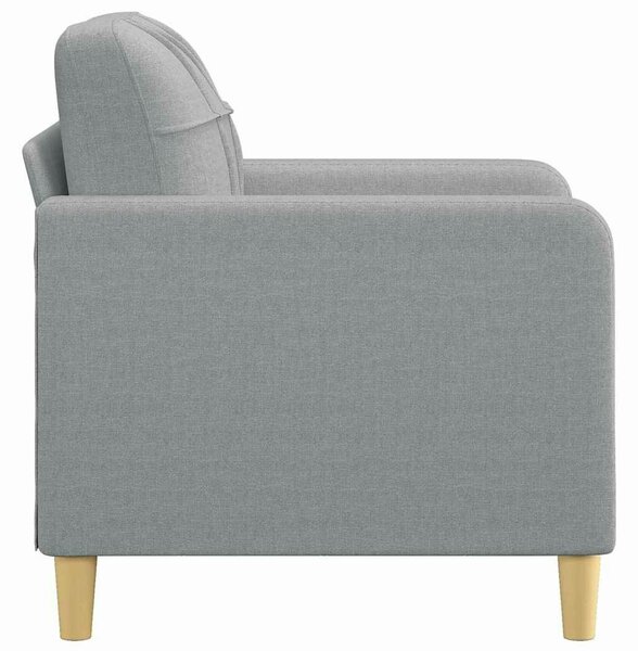 Modern Fotel - Világosszürke Szövet - 60 cm Ülőfelület