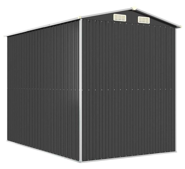 VidaXL kerti fészer 192 x 274 x 223 cm, antracitszürke, horganyzott acél