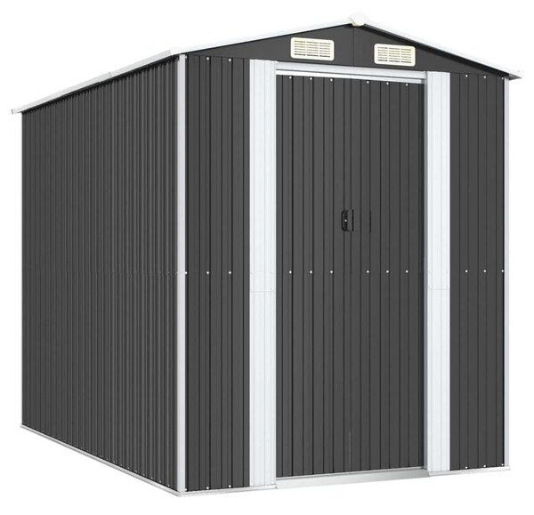 VidaXL kerti fészer 192 x 274 x 223 cm, antracitszürke, horganyzott acél