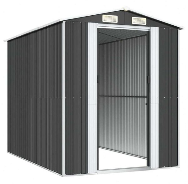 VidaXL kerti fészer 192 x 274 x 223 cm, antracitszürke, horganyzott acél