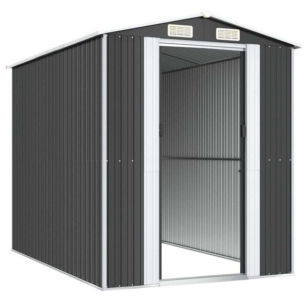 VidaXL kerti fészer 192 x 274 x 223 cm, antracitszürke, horganyzott acél
