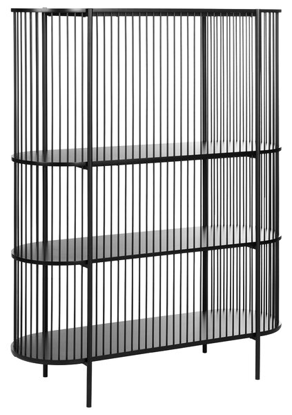 Háromszintes polcos elem BIRSON 151 cm Fekete