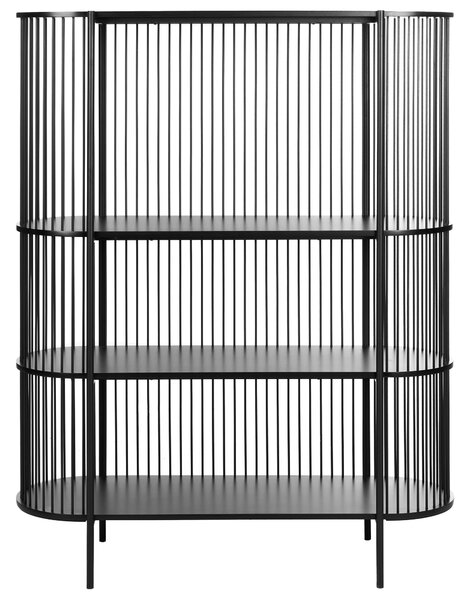 Háromszintes polcos elem BIRSON 151 cm Fekete