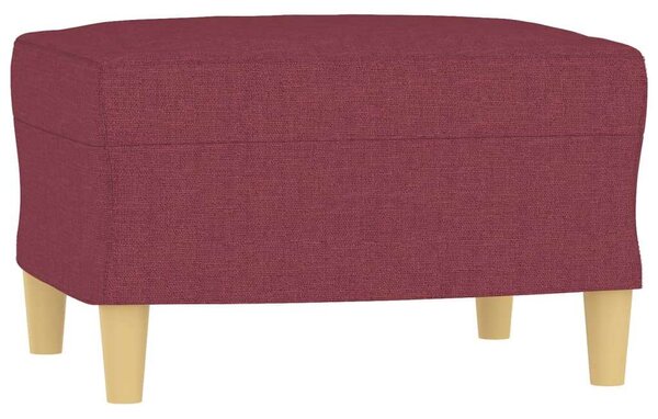 Bordó szövet kanapéfotel lábtartóval 60 cm