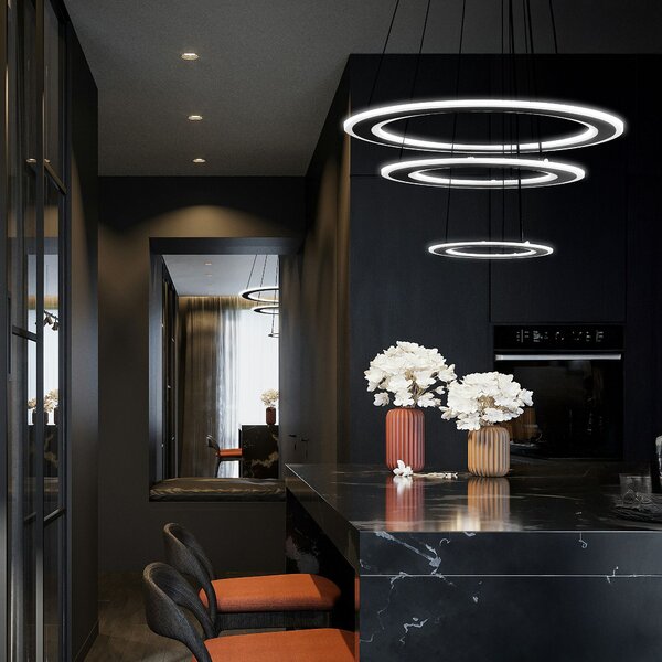 Toolight Toollight, LED mennyezeti lámpa 46cm, G040-3CP, fekete, OSW-06307