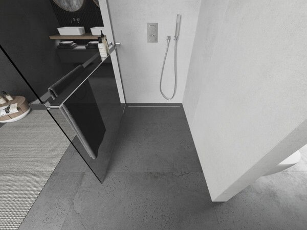 Mexen Kioto+ zuhanyfal polccal Walk-in 80 x 200 cm, átlátszó, króm - 800-080-121-01-00