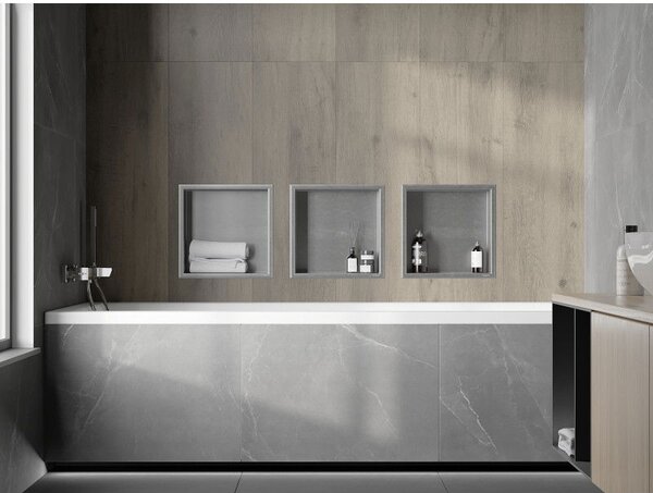 Mexen X-Wall-R fali polc peremmel, 30 x 30 cm, inox - 1910303010