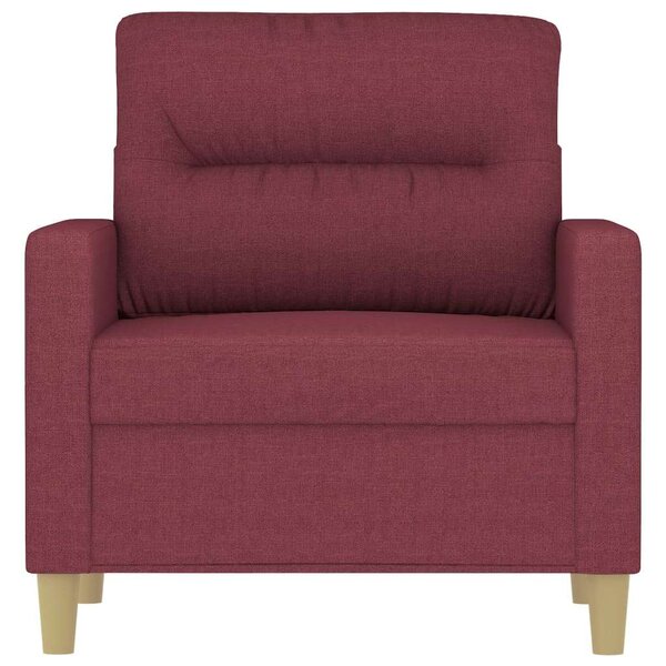 Modern Bordó Szövet Kanapéfotel - 60 cm Ülőfelület