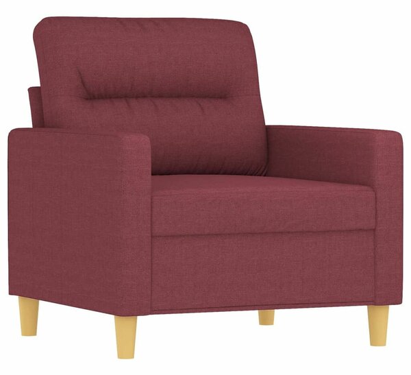 Modern Bordó Szövet Kanapéfotel - 60 cm Ülőfelület
