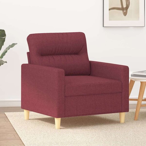 Modern Bordó Szövet Kanapéfotel - 60 cm Ülőfelület