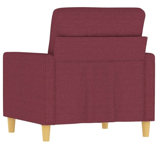 Modern Bordó Szövet Kanapéfotel - 60 cm Ülőfelület
