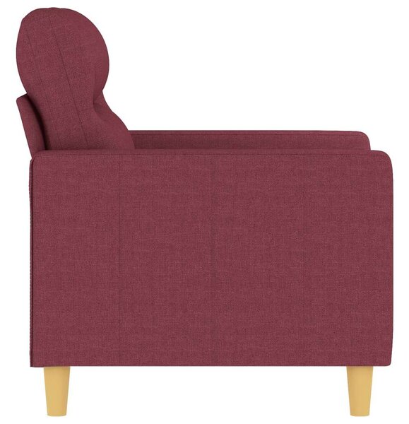 Modern Bordó Szövet Kanapéfotel - 60 cm Ülőfelület