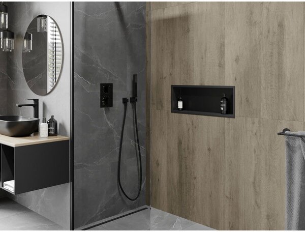 Mexen X-Wall-R falcolt polc peremmel 60 x 20 cm, fekete - 1970602010