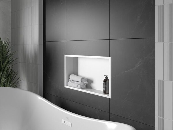 Mexen X-Wall-R fali polc peremmel 60 x 30 cm, fehér - 1920603010