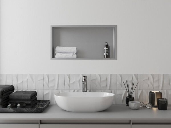Mexen X-Wall-R fali polc gallérral 60 x 30 cm, inox - 1910603010