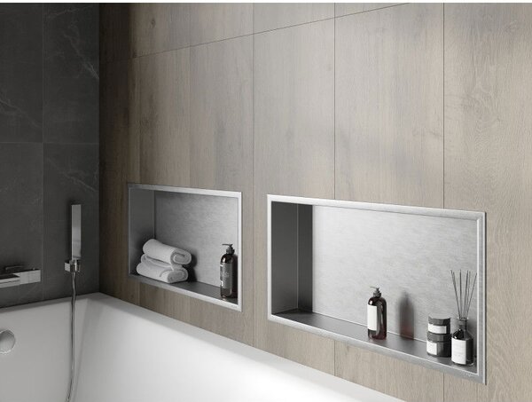 Mexen X-Wall-R fali polc gallérral 60 x 30 cm, inox - 1910603010
