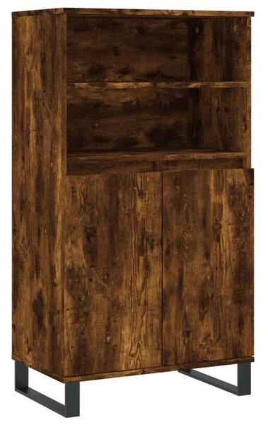 Füstös tölgy színű szerelt fa magasszekrény 60 x 36 x 110 cm