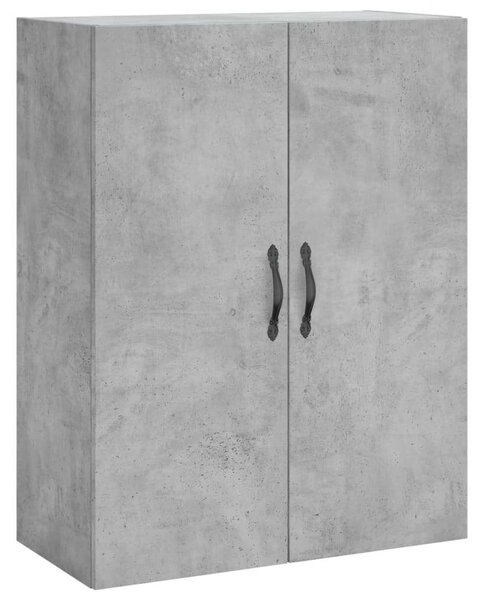 Betonszürke szerelt fa magasszekrény 69,5 x 34 x 180 cm