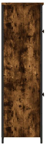 Modern Fa Magasszekrény - Füstölt Tölgy - 62x32x106,5 cm