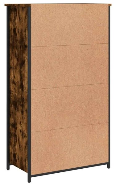 Modern Fa Magasszekrény - Füstölt Tölgy - 62x32x106,5 cm