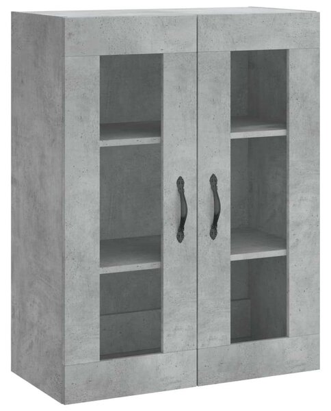 Betonszürke szerelt fa magasszekrény 69,5 x 34 x 180 cm