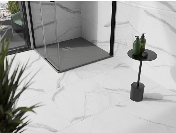 Mexen Stone+ kompozit zuhanytálca négyzet alakú 70 x 70 cm, szürke-beton - 44617070
