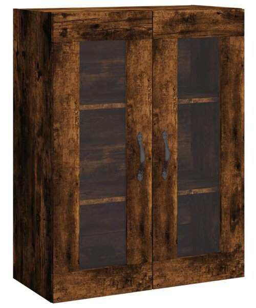 Füstös tölgy színű szerelt fa magasszekrény 69,5 x 34 x 180 cm