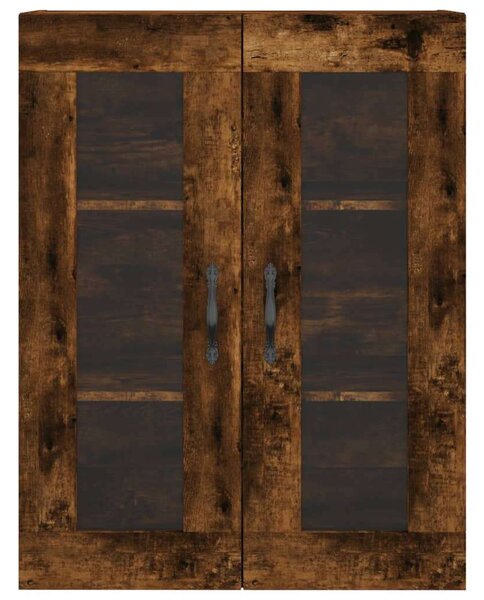 Füstös tölgy színű szerelt fa magasszekrény 69,5 x 34 x 180 cm